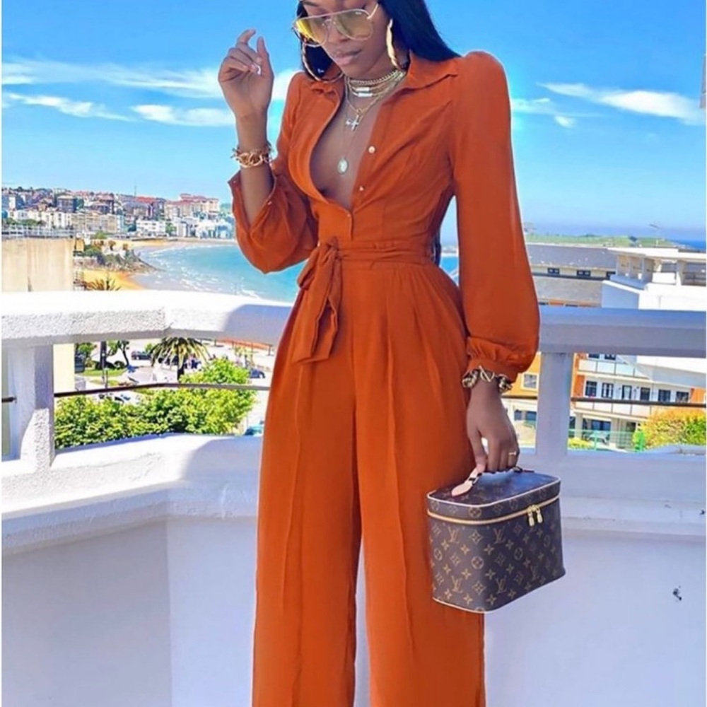 Elegant Rust Jumpsuit